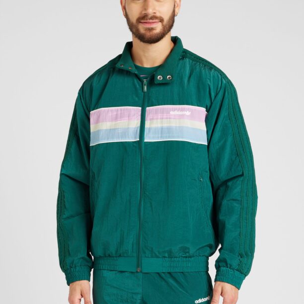 ADIDAS ORIGINALS Bluză de molton '80s'  verde smarald / verde închis / roz / alb preţ