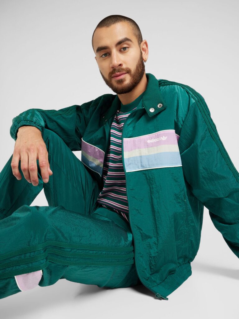 Cumpăra ADIDAS ORIGINALS Bluză de molton '80s'  verde smarald / verde închis / roz / alb