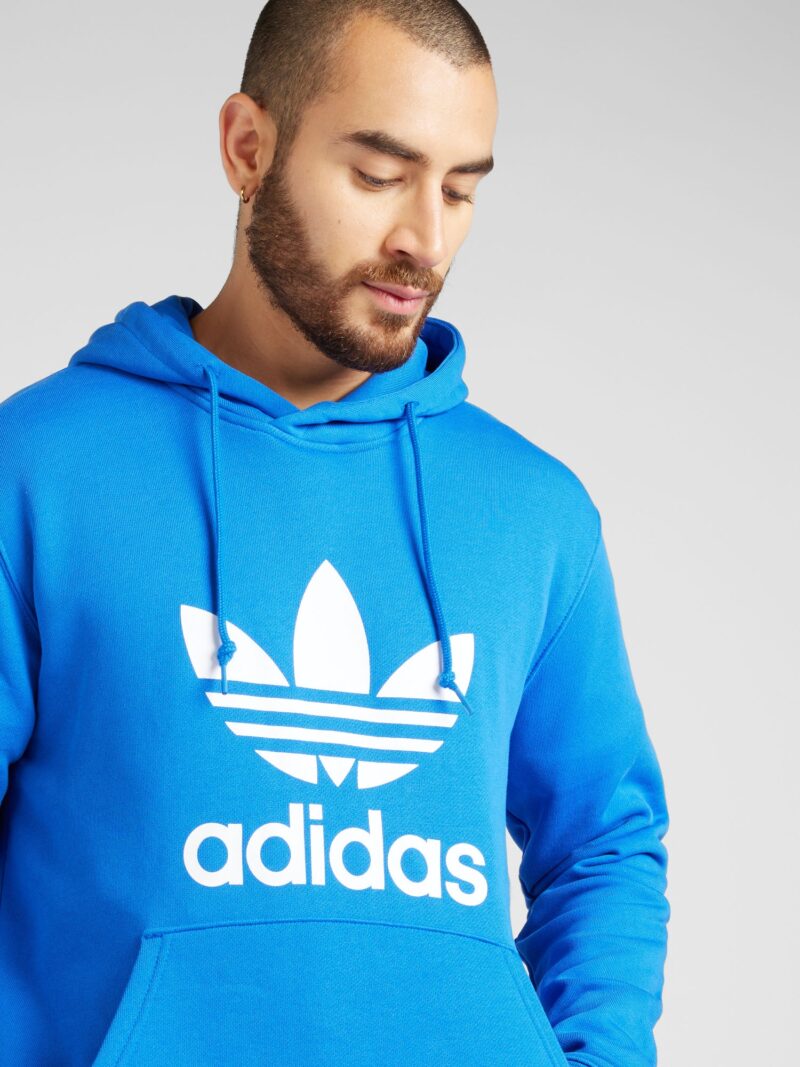 Preţ ADIDAS ORIGINALS Bluză de molton 'Adicolor Classics Trefoil'  albastru / alb