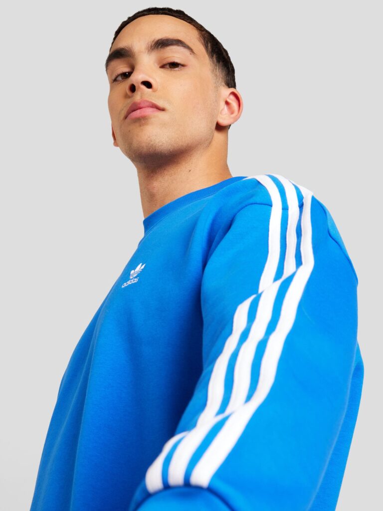 Preţ ADIDAS ORIGINALS Bluză de molton 'Adicolor'  albastru / alb