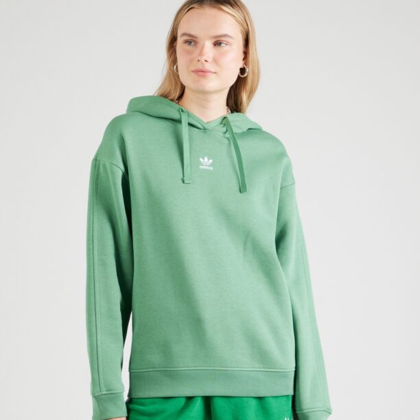 ADIDAS ORIGINALS Bluză de molton 'ESS'  verde / alb