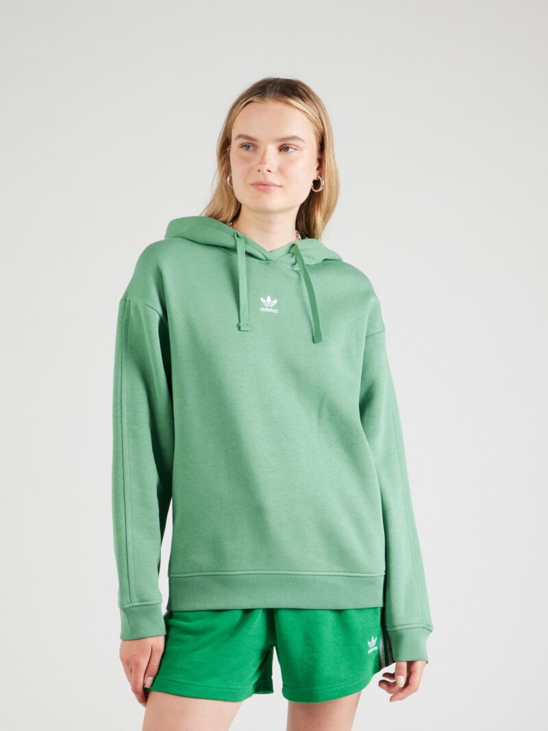 ADIDAS ORIGINALS Bluză de molton 'ESS'  verde / alb