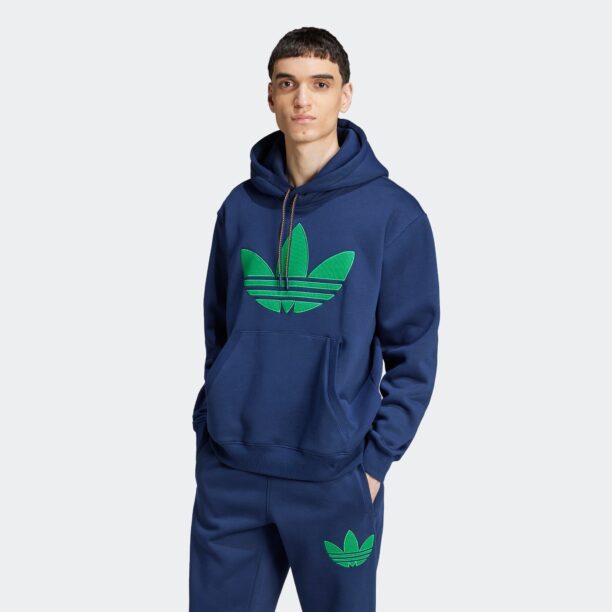 ADIDAS ORIGINALS Bluză de molton  albastru închis / verde preţ