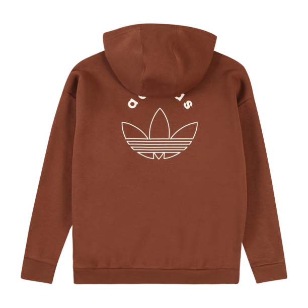 ADIDAS ORIGINALS Bluză de molton  maro ruginiu / alb