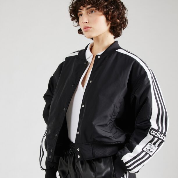 ADIDAS ORIGINALS Geacă de primăvară-toamnă 'ABRK'  negru / alb