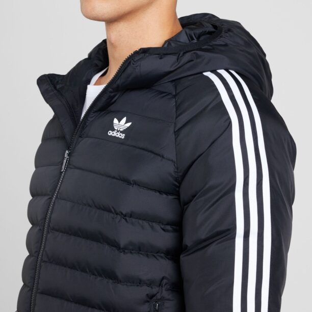 ADIDAS ORIGINALS Geacă de primăvară-toamnă  negru / alb