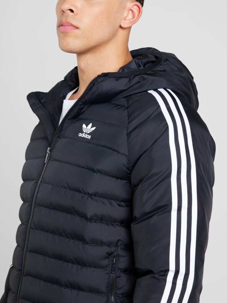 ADIDAS ORIGINALS Geacă de primăvară-toamnă  negru / alb