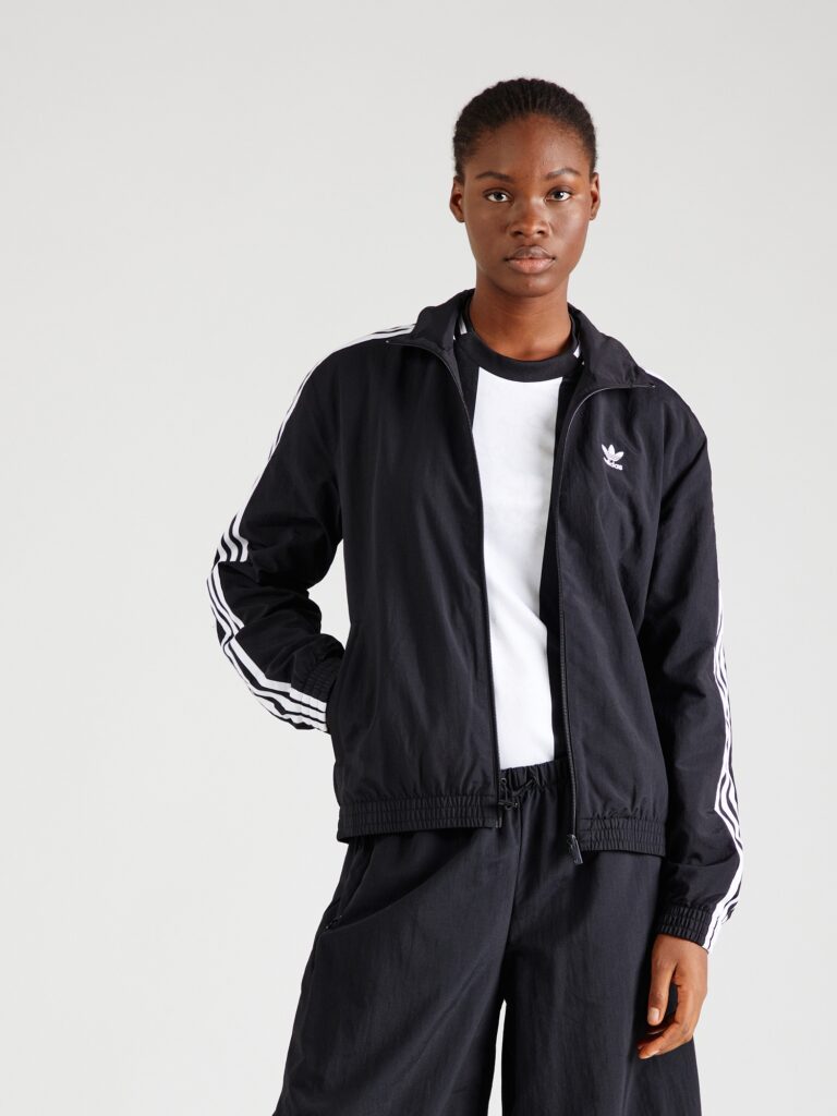 ADIDAS ORIGINALS Geacă de primăvară-toamnă  negru / alb