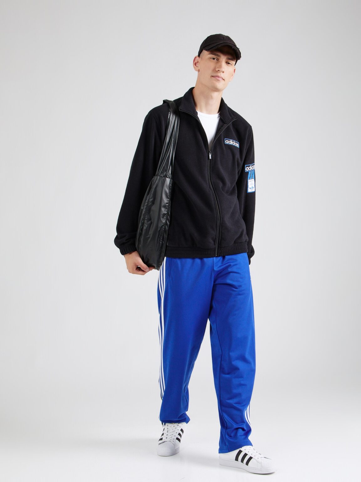 Cumpăra ADIDAS ORIGINALS Jachetă  fleece 'ADIBREAK'  azuriu / negru / alb