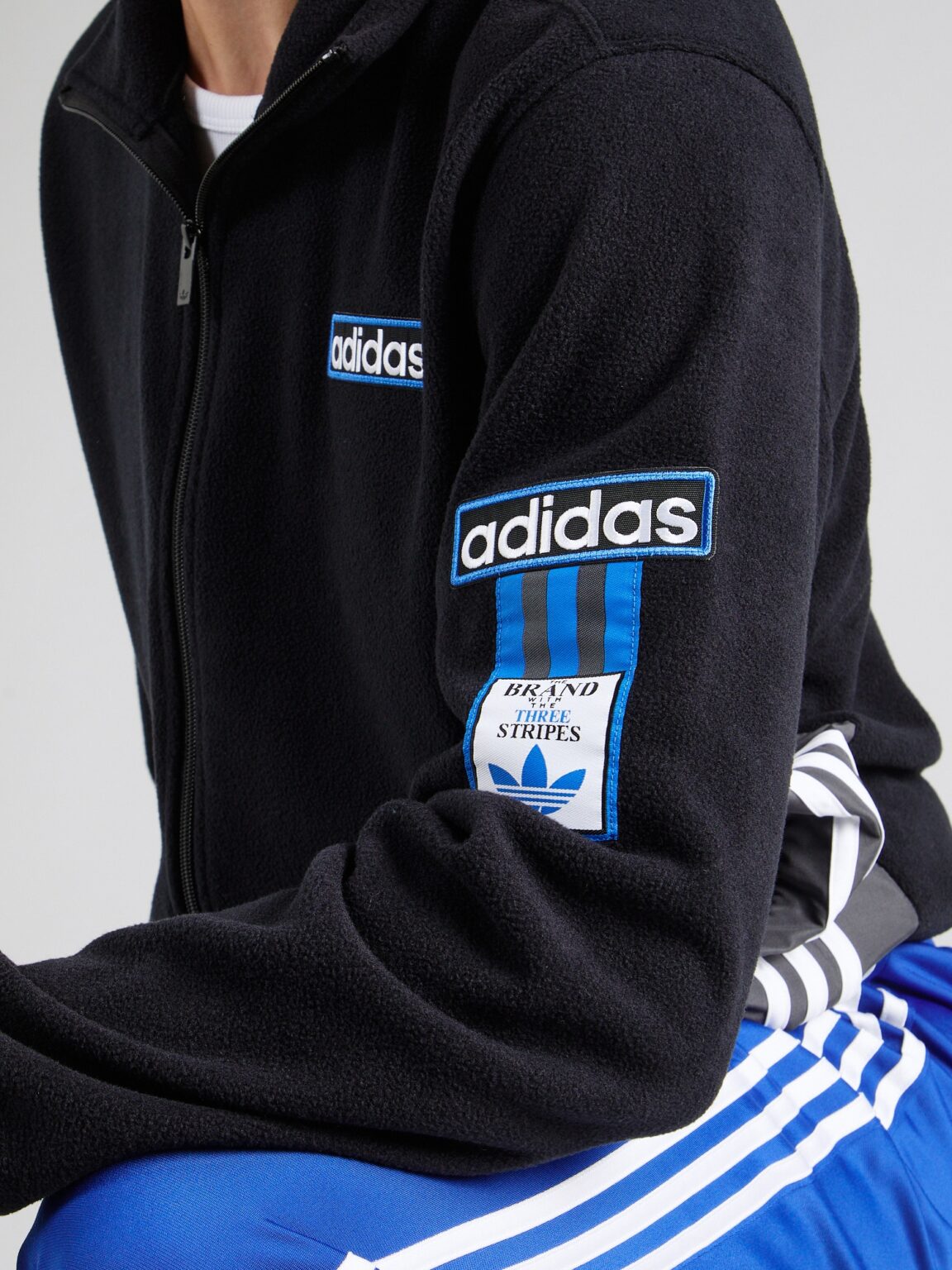 Preţ ADIDAS ORIGINALS Jachetă  fleece 'ADIBREAK'  azuriu / negru / alb