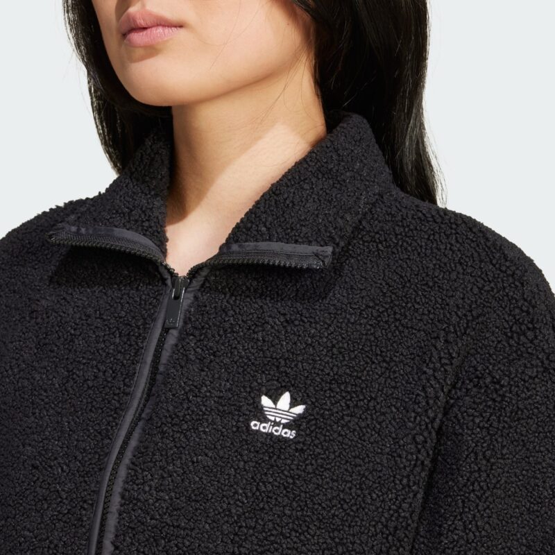 ADIDAS ORIGINALS Jachetă  fleece  negru / alb preţ