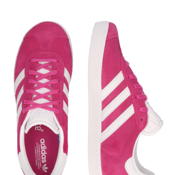 ADIDAS ORIGINALS Sneaker 'GAZELLE'  roz închis / alb