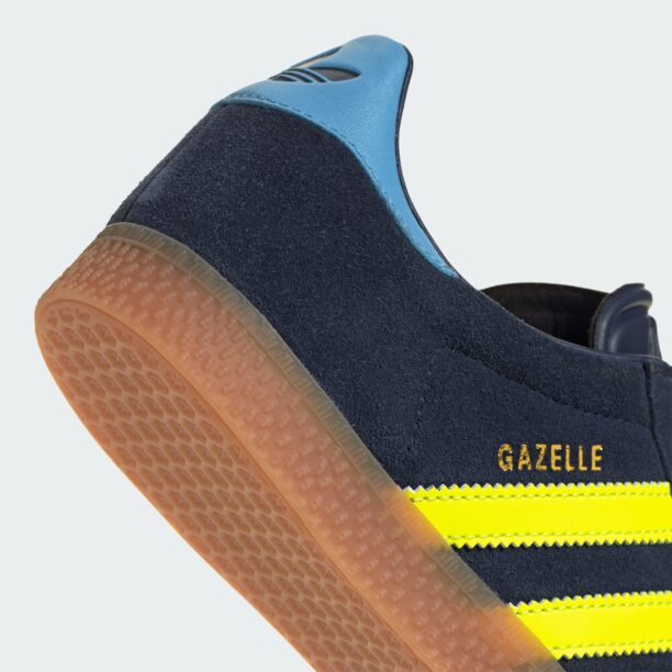 Original ADIDAS ORIGINALS Sneaker 'Gazelle'  azur / albastru închis / galben