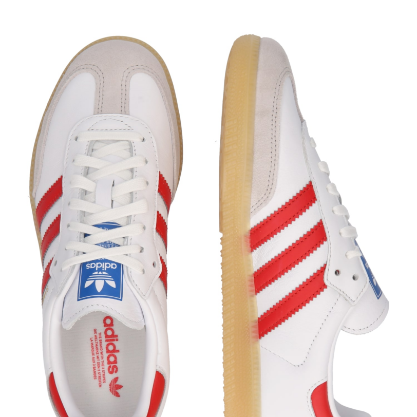 ADIDAS ORIGINALS Sneaker 'SAMBA'  gri deschis / roșu / alb