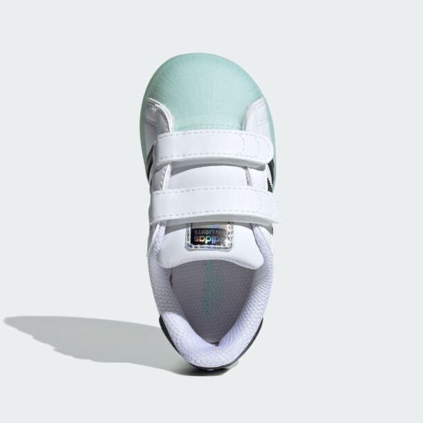 ADIDAS ORIGINALS Sneaker ' Superstar '  verde pastel / negru / alb preţ