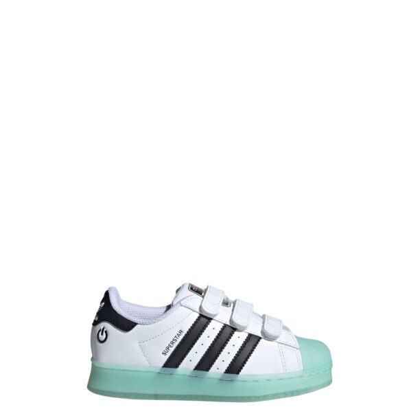 ADIDAS ORIGINALS Sneaker 'Superstar'  verde pastel / negru / alb