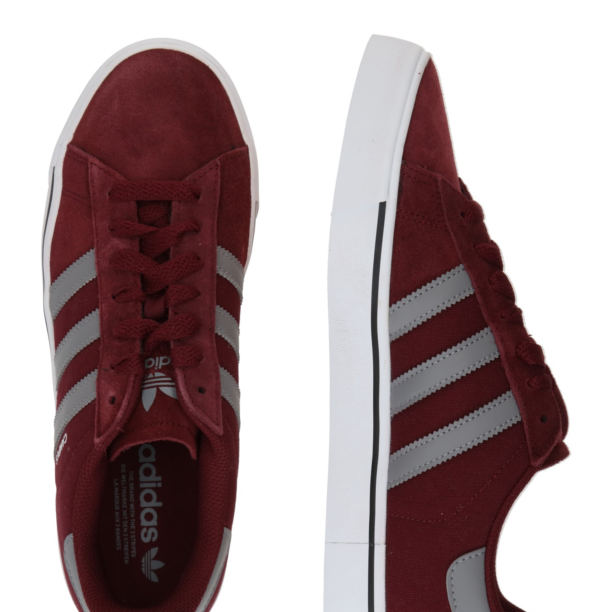 ADIDAS ORIGINALS Sneaker low 'CAMPUS'  gri / roșu vin / negru / alb preţ