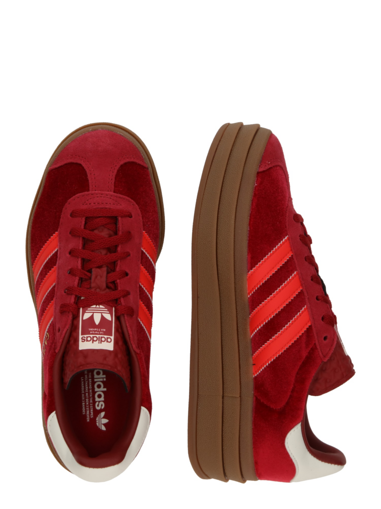 ADIDAS ORIGINALS Sneaker low 'GAZELLE BOLD'  auriu / roșu / sângeriu / alb