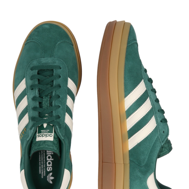 ADIDAS ORIGINALS Sneaker low 'GAZELLE BOLD'  auriu / verde smarald / alb