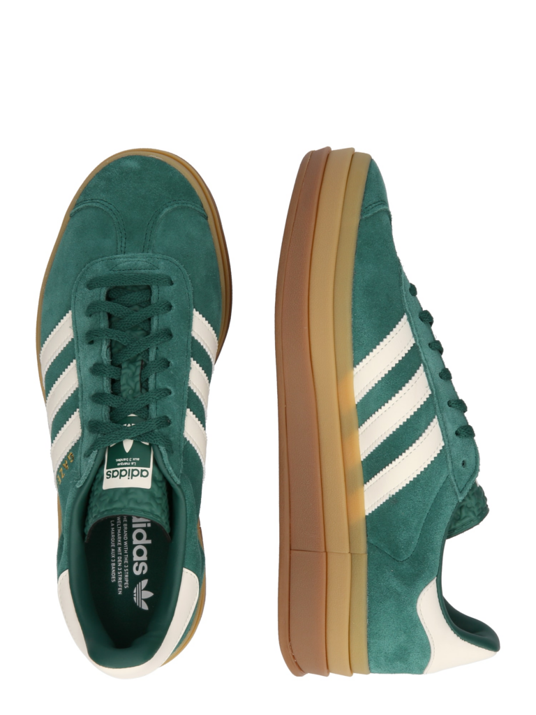 ADIDAS ORIGINALS Sneaker low 'GAZELLE BOLD'  auriu / verde smarald / alb