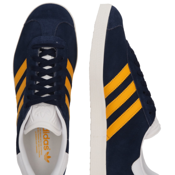 ADIDAS ORIGINALS Sneaker low 'GAZELLE'  albastru închis / auriu / portocaliu / alb