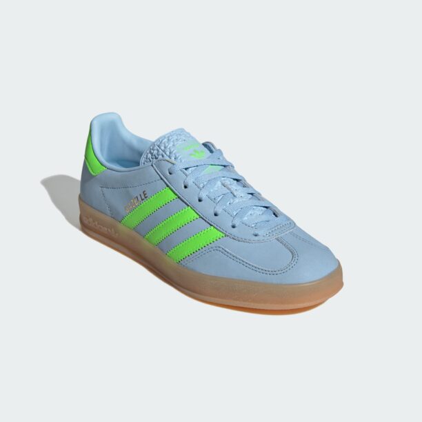 Preţ ADIDAS ORIGINALS Sneaker low 'Gazelle '  albastru deschis / verde neon