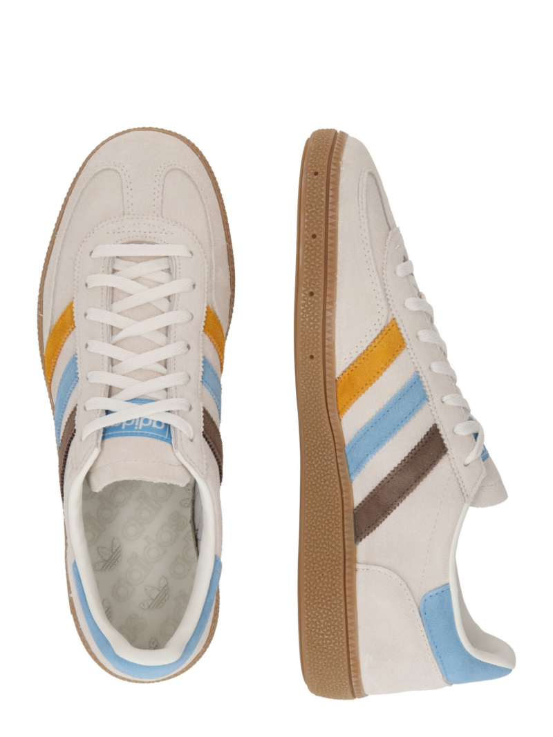 ADIDAS ORIGINALS Sneaker low 'HANDBALL SPEZIAL'  albastru deschis / maro / galben muștar / alb natural