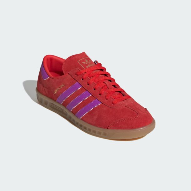 Preţ ADIDAS ORIGINALS Sneaker low 'Hamburg'  auriu / lila / roşu închis