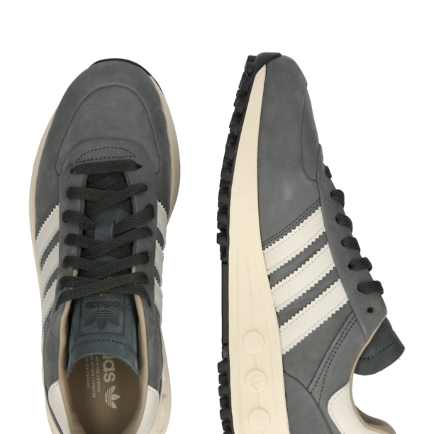 ADIDAS ORIGINALS Sneaker low 'LA TRAINER'  gri închis / alb