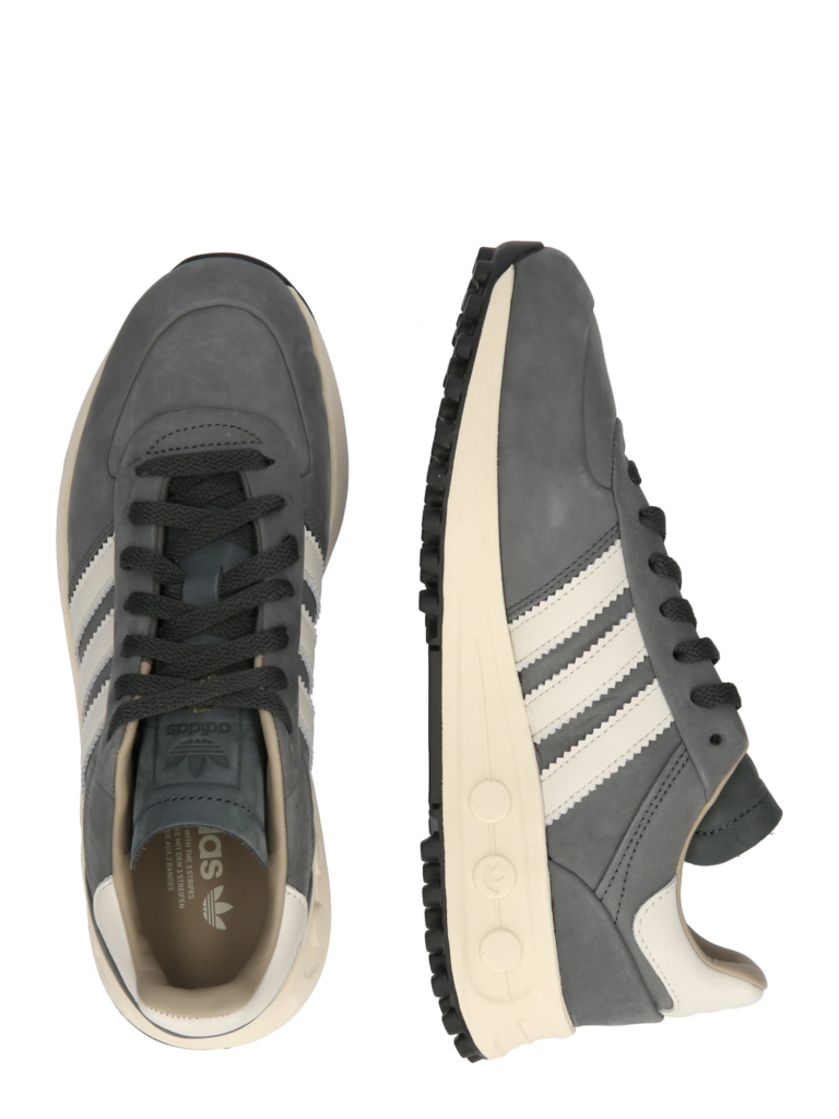 ADIDAS ORIGINALS Sneaker low 'LA TRAINER'  gri închis / alb