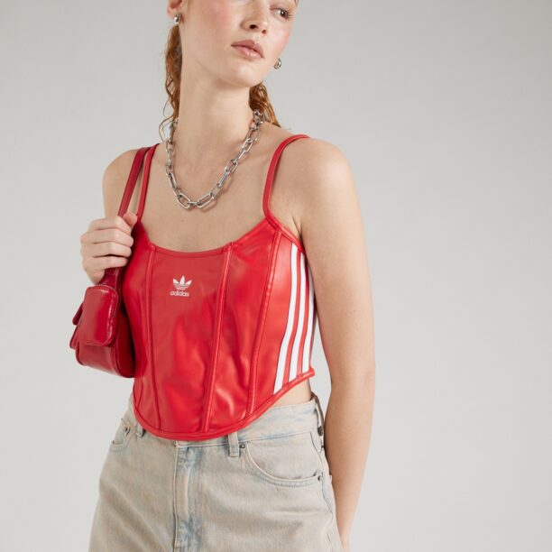 ADIDAS ORIGINALS Top  roșu / alb