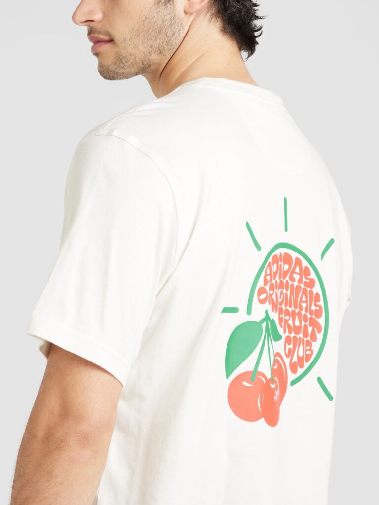 ADIDAS ORIGINALS Tricou 'CHERRY'  verde / roșu / alb murdar preţ