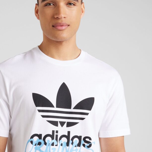 Cumpăra ADIDAS ORIGINALS Tricou 'STREET 1'  albastru deschis / negru / alb