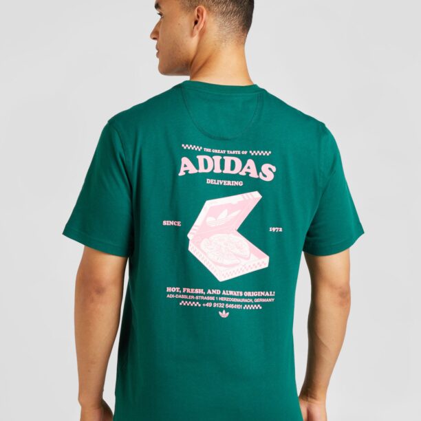 ADIDAS ORIGINALS Tricou 'STREET APPETITO'  verde / roz deschis / alb