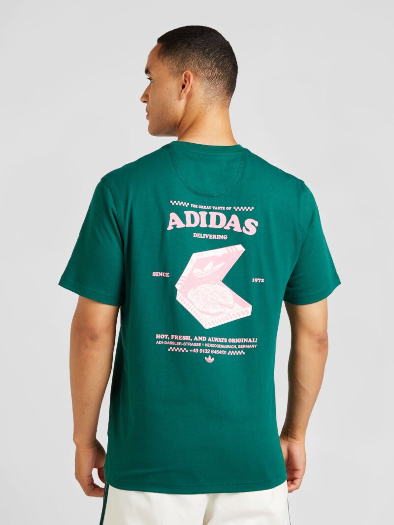 ADIDAS ORIGINALS Tricou 'STREET APPETITO'  verde / roz deschis / alb