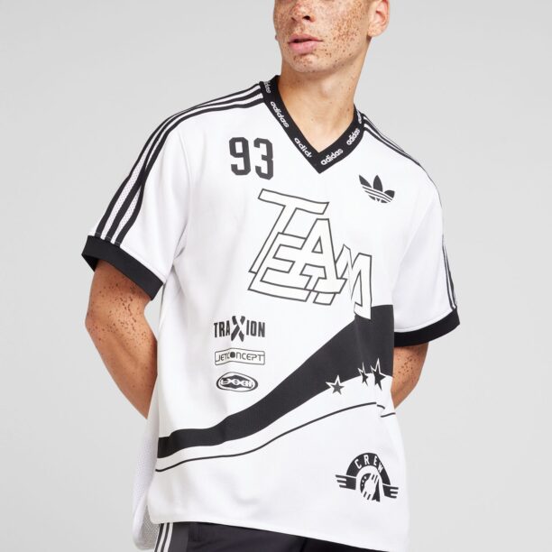 ADIDAS ORIGINALS Tricou 'Team 93'  negru / alb