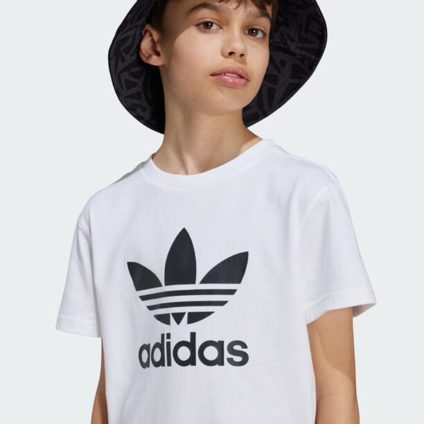 ADIDAS ORIGINALS Tricou 'Trefoil'  negru / alb preţ