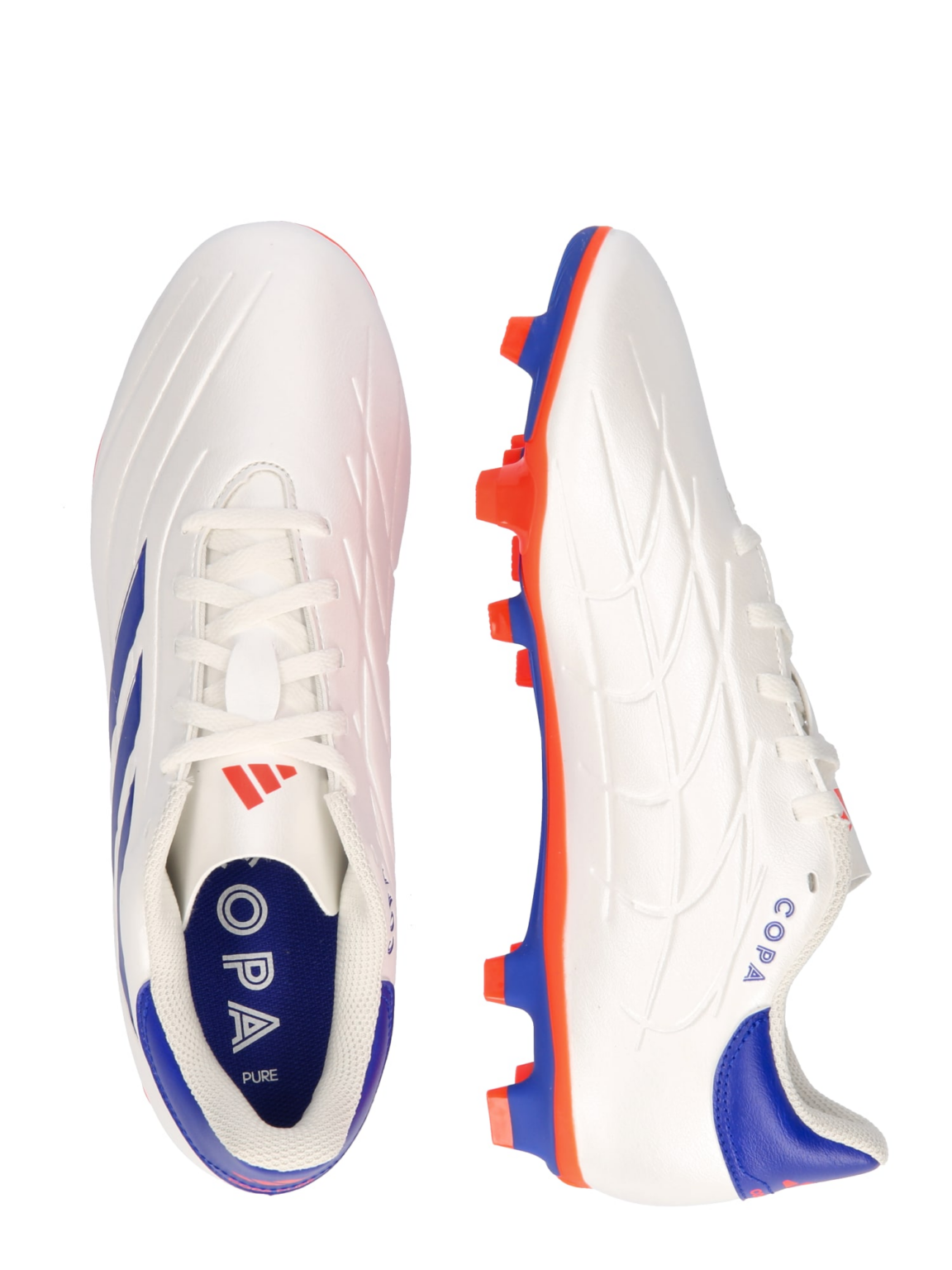 ADIDAS PERFORMANCE Ghete de fotbal 'Copa Pure 2 Club'  albastru / roșu orange / alb