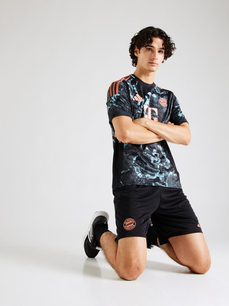 Cumpăra ADIDAS PERFORMANCE Pantaloni sport 'FC Bayern München Away 24-25'  portocaliu somon / negru