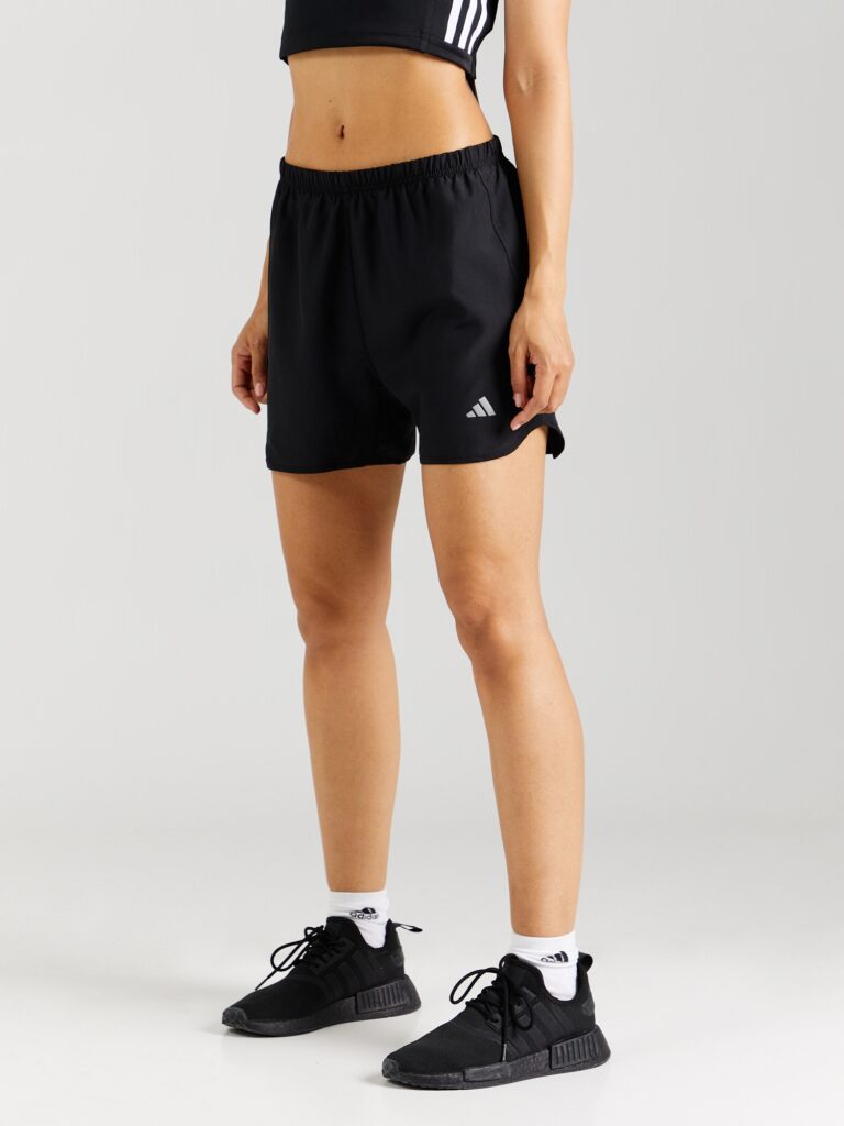 ADIDAS PERFORMANCE Pantaloni sport 'RUN IT'  negru / alb