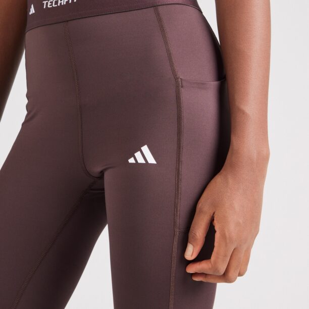 Preţ ADIDAS PERFORMANCE Pantaloni sport 'STASH'  maro închis / alb murdar