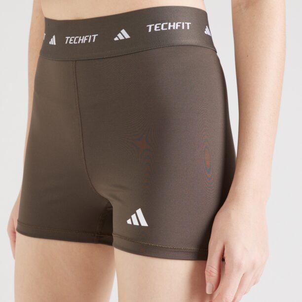 Preţ ADIDAS PERFORMANCE Pantaloni sport  ciocolatiu / alb murdar