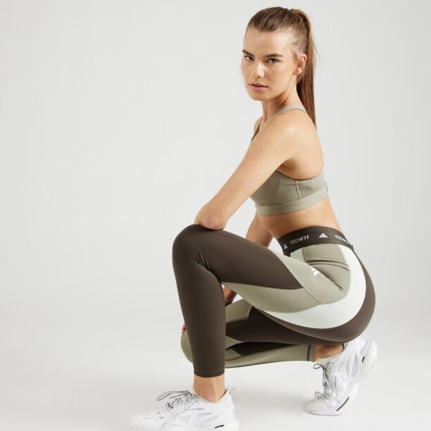 Cumpăra ADIDAS PERFORMANCE Pantaloni sport  kaki / oliv / alb