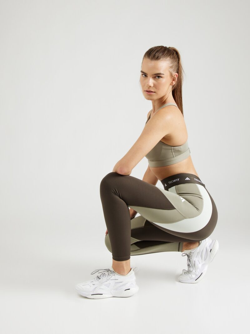 Cumpăra ADIDAS PERFORMANCE Pantaloni sport  kaki / oliv / alb