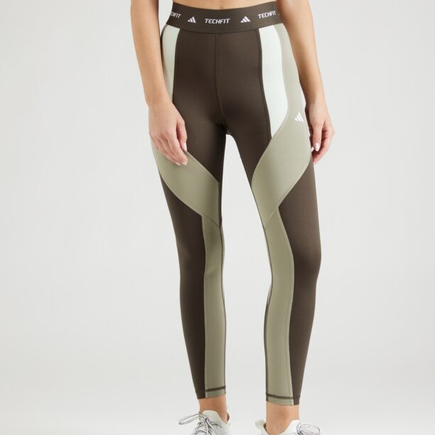 ADIDAS PERFORMANCE Pantaloni sport  kaki / oliv / alb