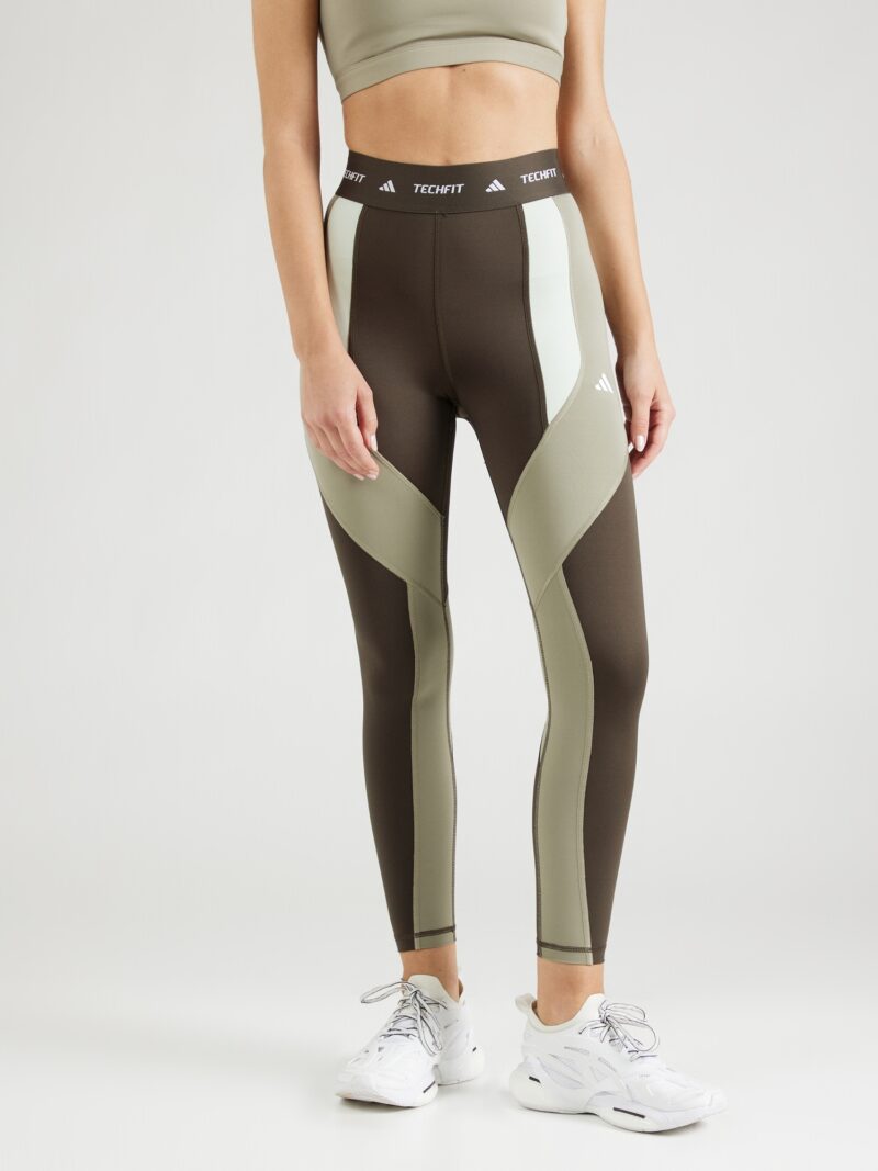 ADIDAS PERFORMANCE Pantaloni sport  kaki / oliv / alb