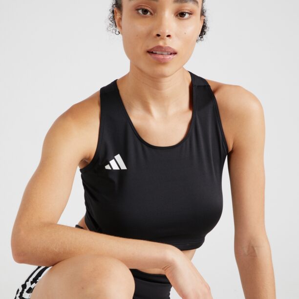 Preţ ADIDAS PERFORMANCE Sport top 'ADIZERO E'  negru / alb