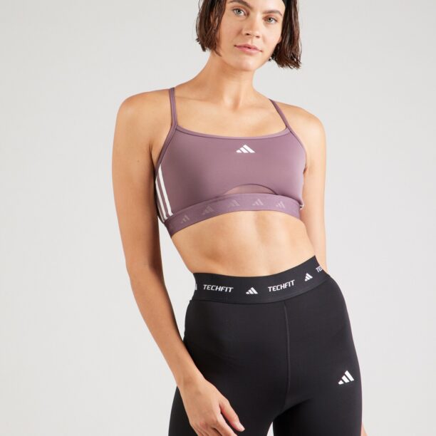 ADIDAS PERFORMANCE Sutien sport 'HYPERGLAM'  mauve / alb