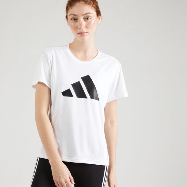 ADIDAS PERFORMANCE Tricou 'Run It'  negru / alb