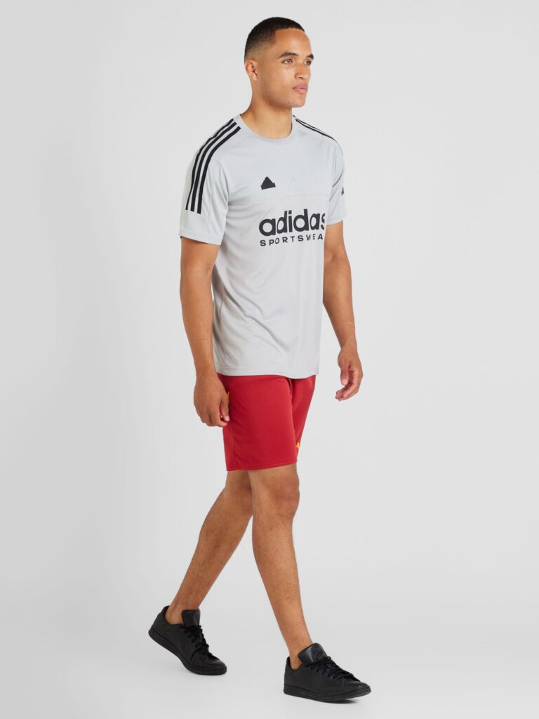 ADIDAS PERFORMANCE Tricou funcțional 'TIRO'  gri deschis / negru